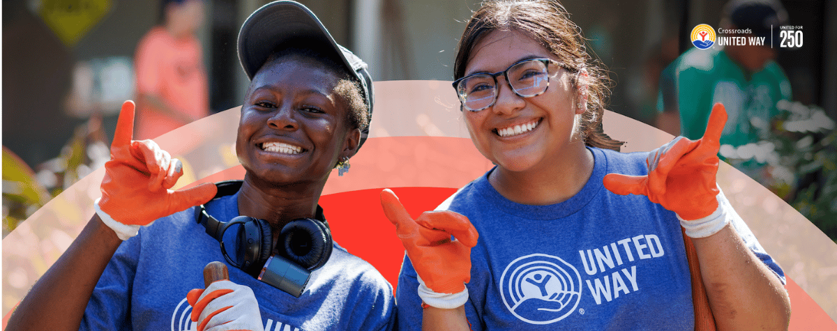Volunteers smiling